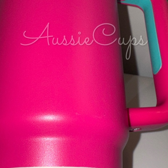 Stanley Passion Pink 30 oz Quencher Tumbler, Hot Pink & Turquoise, Minor Flaws - Picture 11 of 15